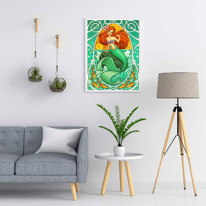 Disney Mermaid Princess - Full Square Drill Diamond Painting 50*60CM