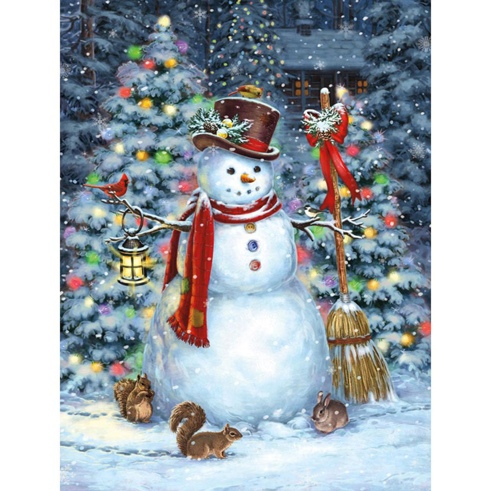 Christmas Snowman - Full Square Drill Diamond Painting 50*60CM