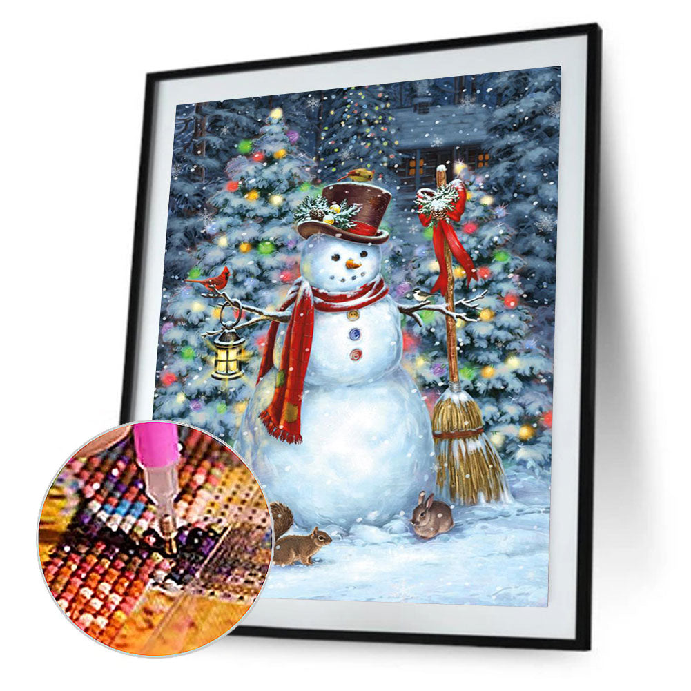 Christmas Snowman - Full Square Drill Diamond Painting 50*60CM