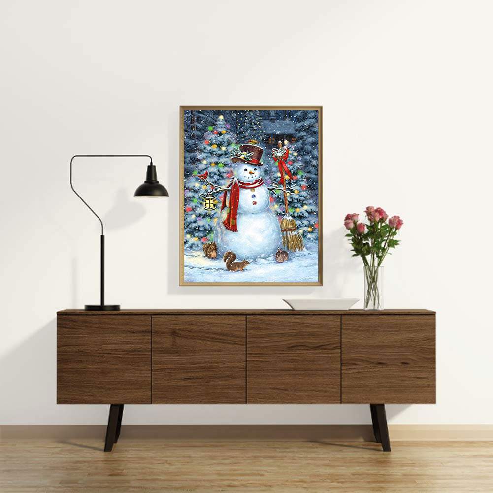 Christmas Snowman - Full Square Drill Diamond Painting 50*60CM