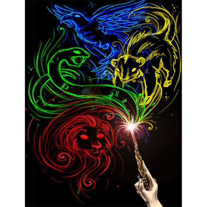 Line Lion King - Full Square Drill Diamond Painting 50*60CM