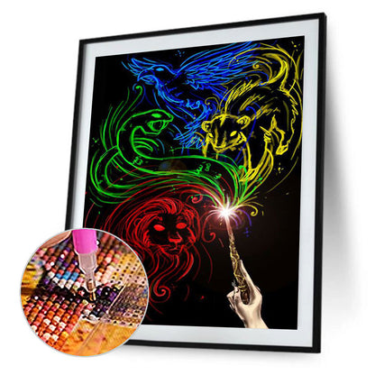 Line Lion King - Full Square Drill Diamond Painting 50*60CM