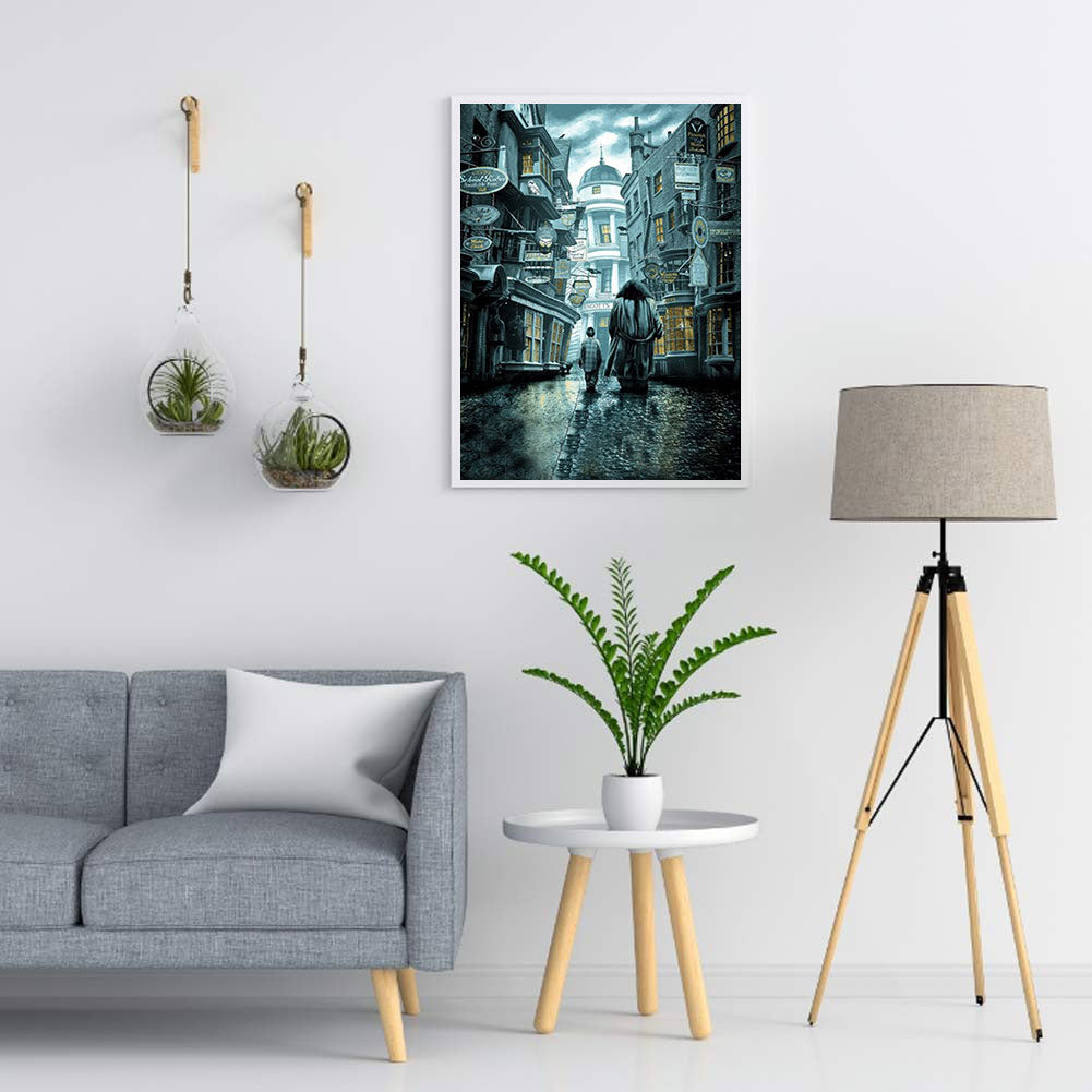 Lonely City Back View - Full Square Drill Diamond Painting 40*50CM