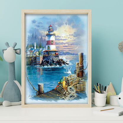 Seaside Lighthouse - Full Square Drill Diamond Painting 40*50CM