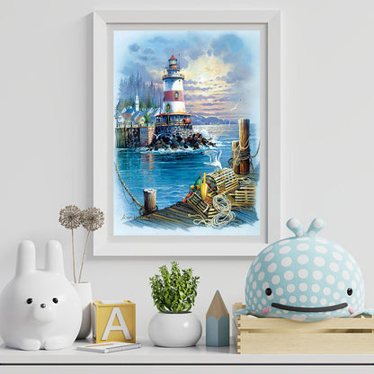 Seaside Lighthouse - Full Square Drill Diamond Painting 40*50CM