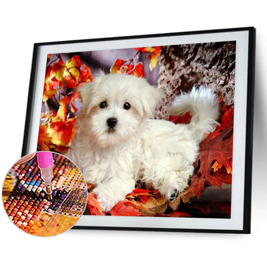 West Highland White Terrier - Full Round Drill Diamond Painting 40*30CM