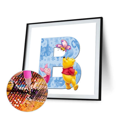 Pooh Letter B - Full Square Drill Diamond Painting 30*30CM