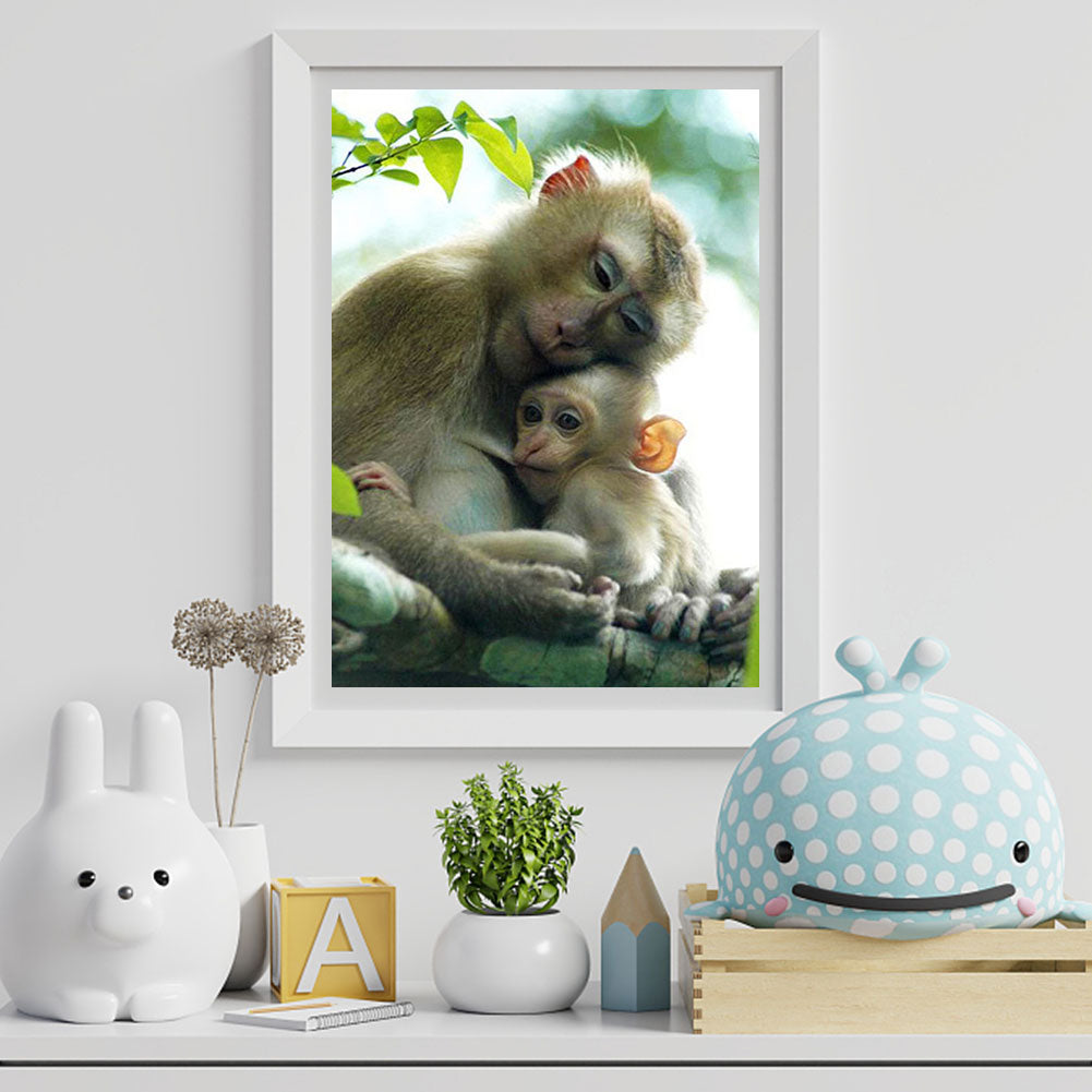 Macaque - Full Round Drill Diamond Painting 40*50CM