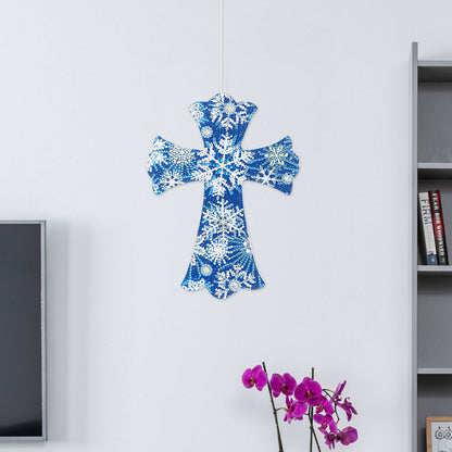 DIY Creative Cross Christmas Home Decoration Pendant Single-Sided Point Drill