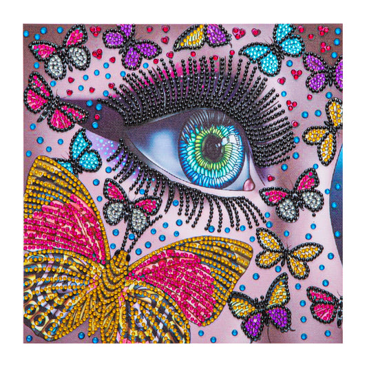 Butterfly Big Eyes - Special Shaped Drill Diamond Paiting 30*30CM
