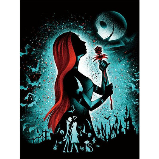 Disney Princess Silhouette - Full Round Drill Diamond Painting 40*50CM