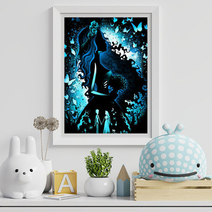 Disney Princess Silhouette - Full Round Drill Diamond Painting 40*50CM