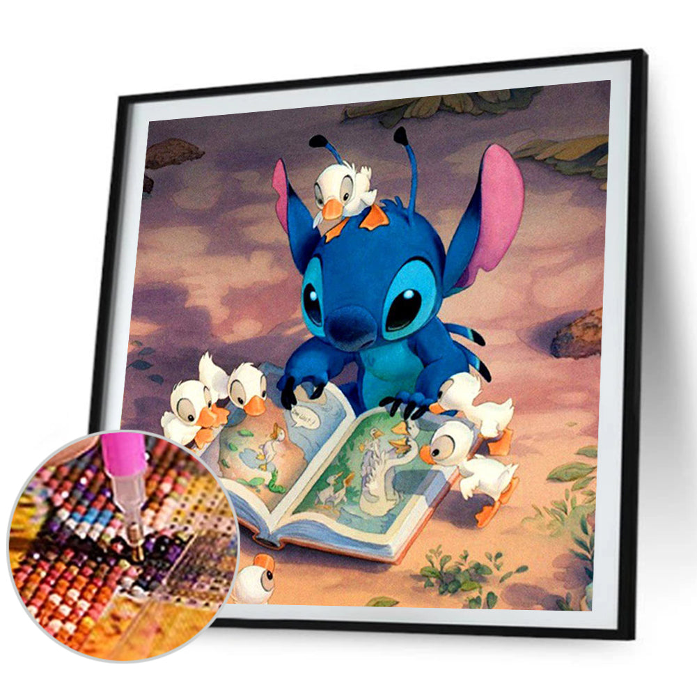 Stitch And The Duck - Full Round Drill Diamond Painting 40*40CM