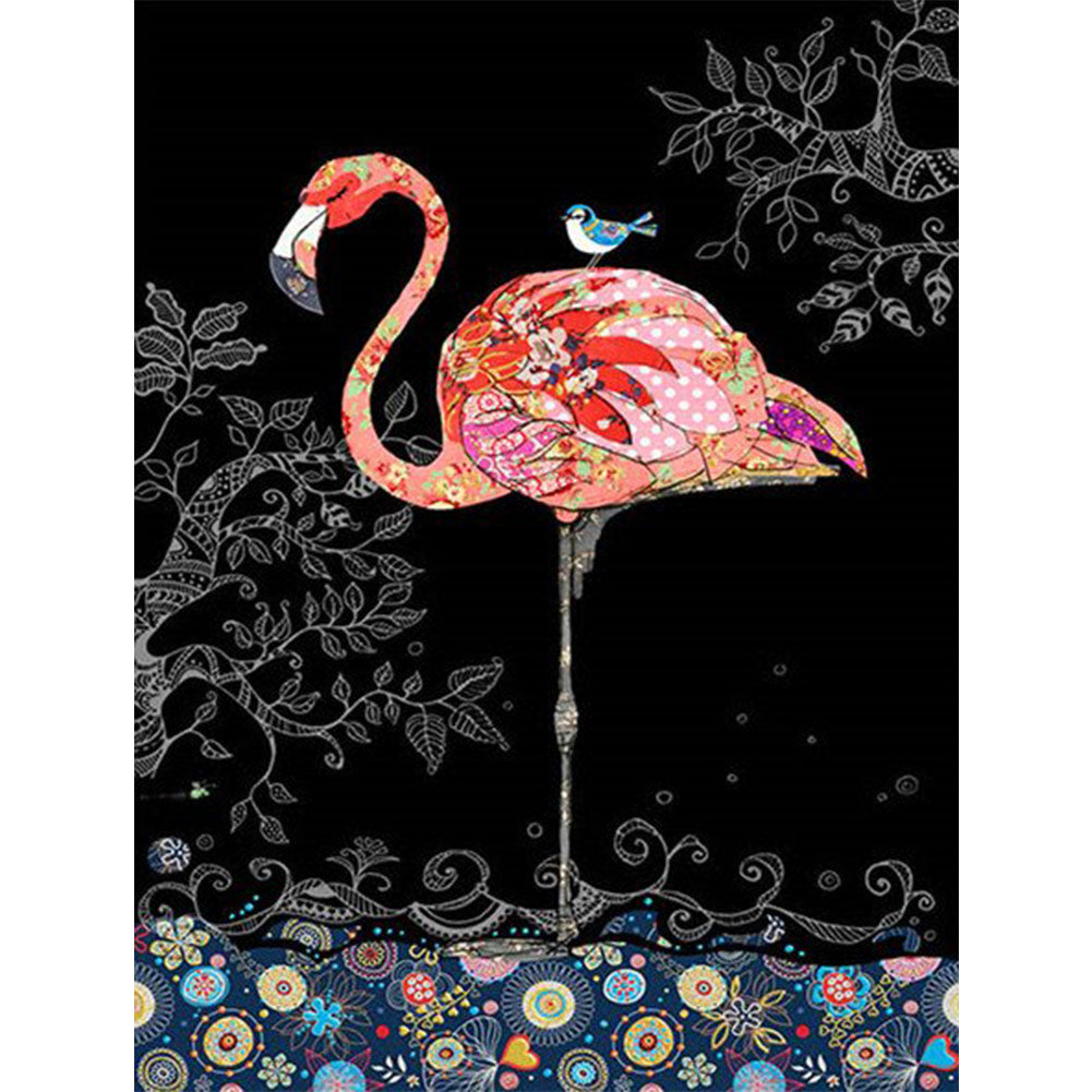 Flamingo Impression Painting - Full Round Drill Diamond Painting 30*40CM