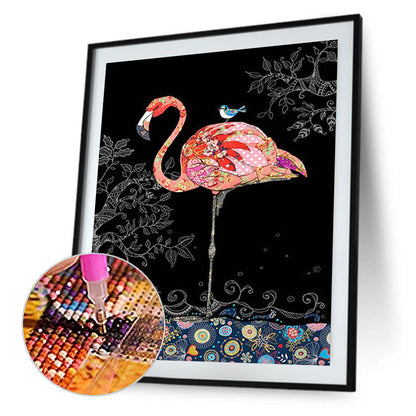 Flamingo Impression Painting - Full Round Drill Diamond Painting 30*40CM