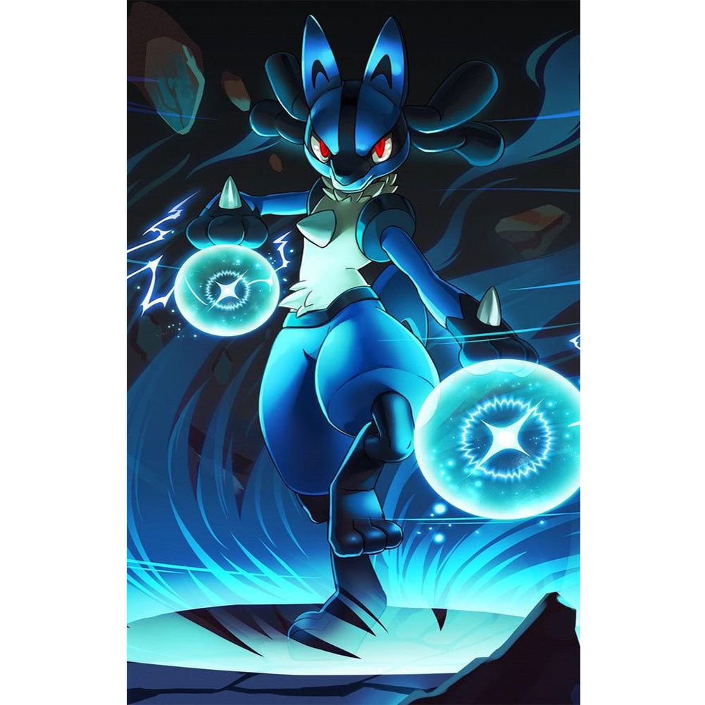 Pok¨¦mon Lucario - Full Round Drill Diamond Painting 30*50CM