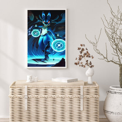 Pok¨¦mon Lucario - Full Round Drill Diamond Painting 30*50CM