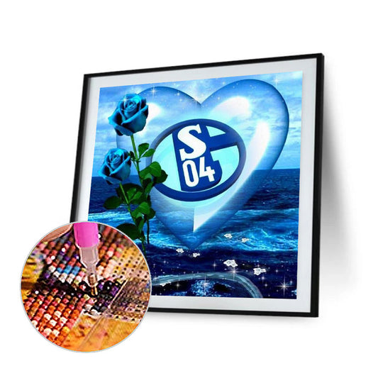 Schalke 04 Football Team Logo - Full Round Drill Diamond Painting 50*50CM