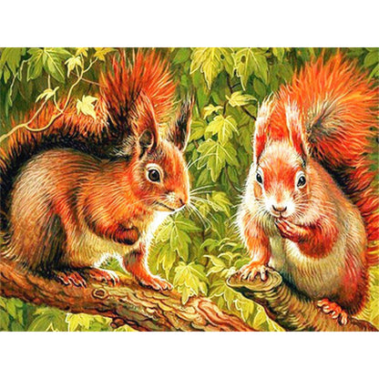 Forest Squirrel - Full Square Drill Diamond Painting 40*30CM