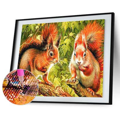 Forest Squirrel - Full Square Drill Diamond Painting 40*30CM