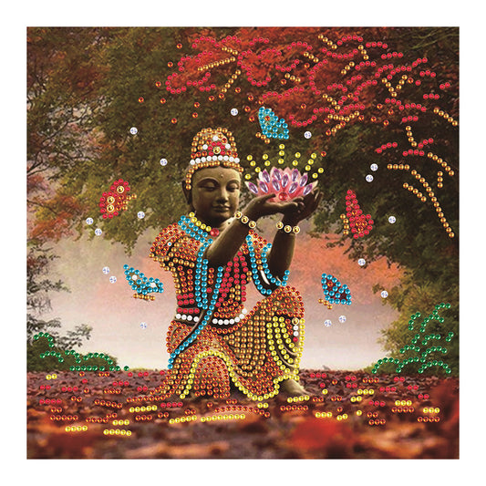 Buddha Statue - Special Shaped Drill Diamond Paiting 30*30CM