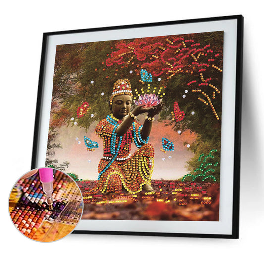 Buddha Statue - Special Shaped Drill Diamond Paiting 30*30CM
