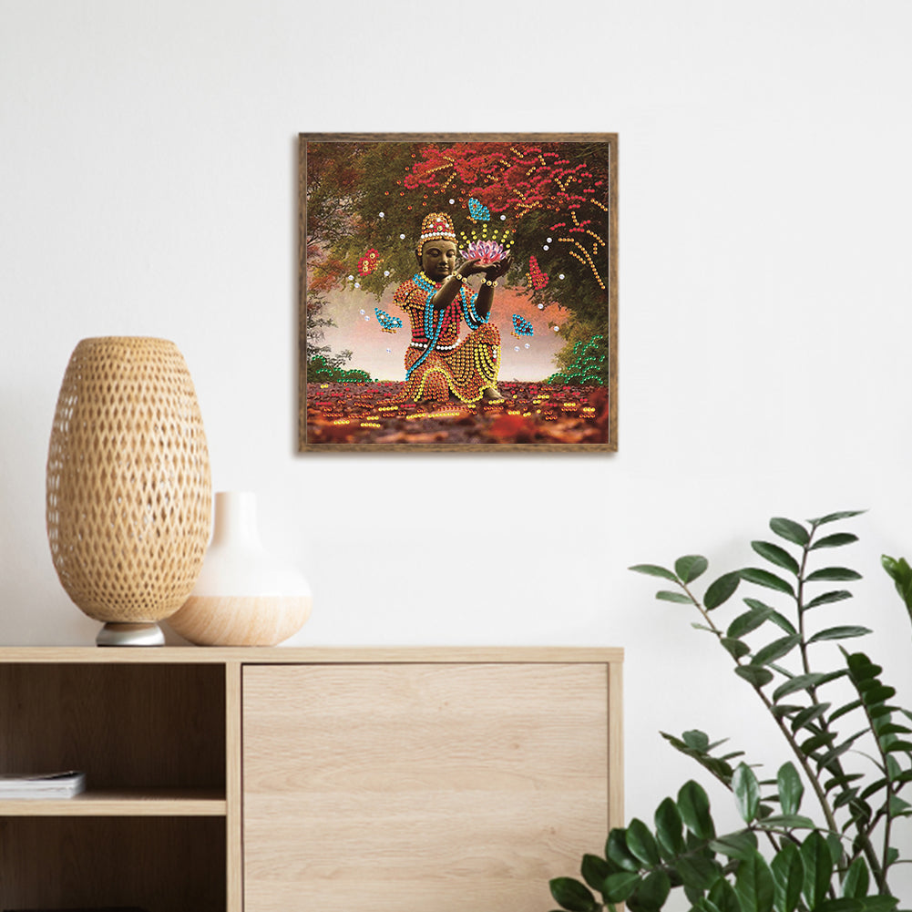 Buddha Statue - Special Shaped Drill Diamond Paiting 30*30CM