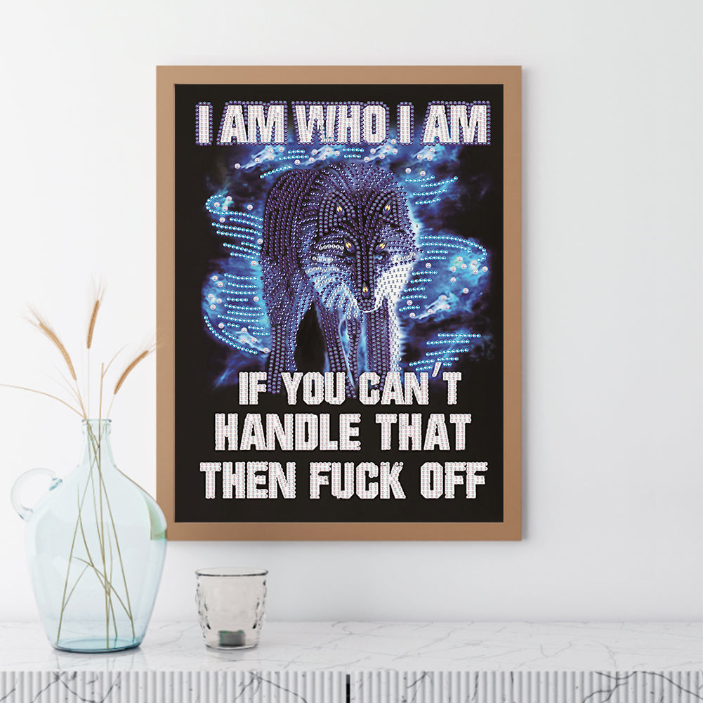 Blue Wolf - Special Shaped Drill Diamond Paiting 30*40CM