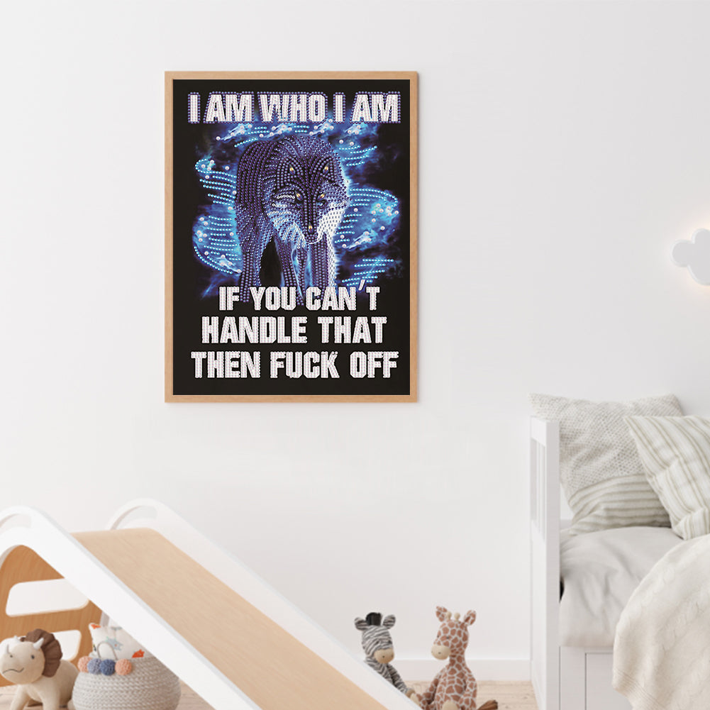 Blue Wolf - Special Shaped Drill Diamond Paiting 30*40CM