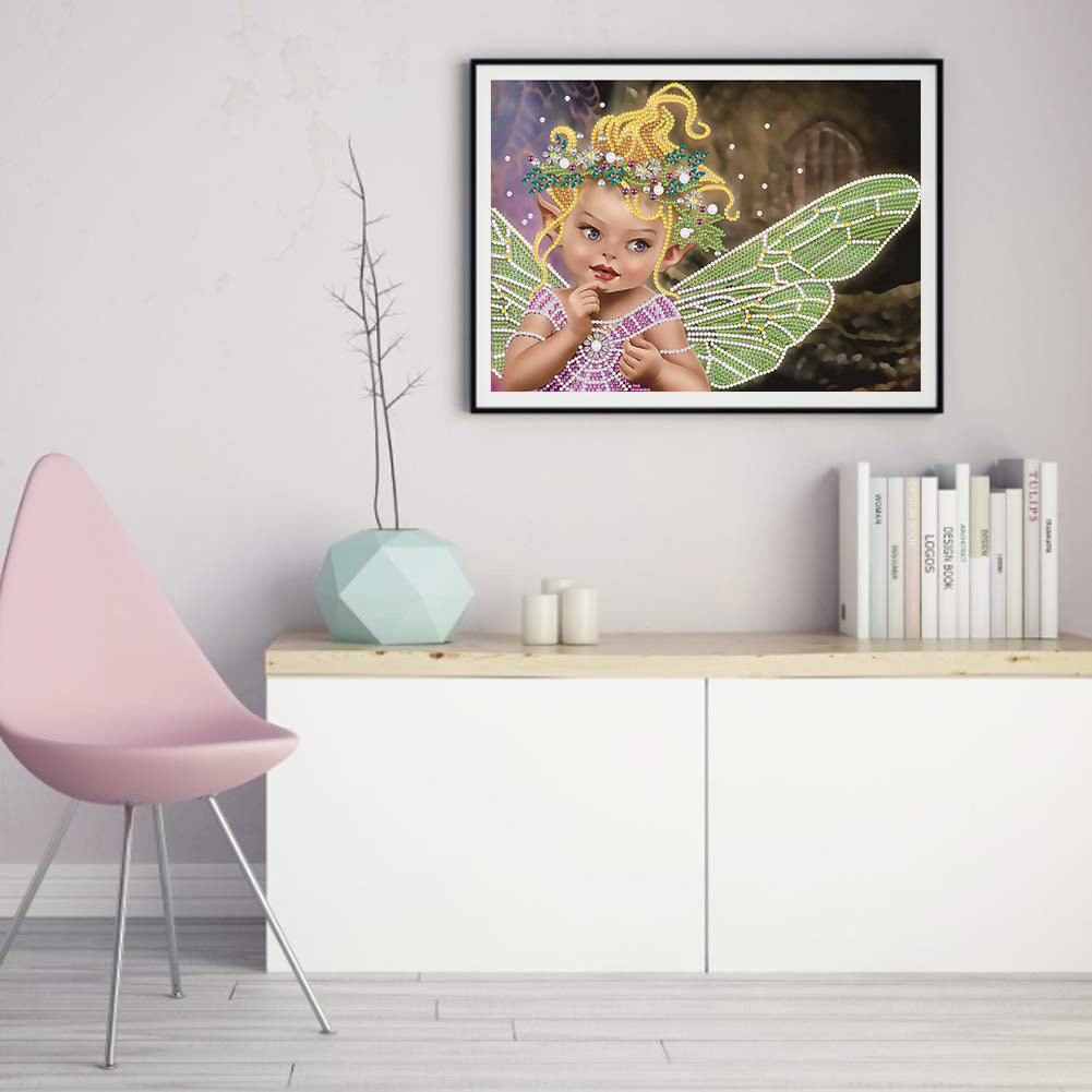 Winged Elf Girl - Special Shaped Drill Diamond Paiting 40*30CM