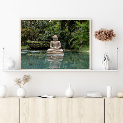 Sitting Buddha On The Lake - Full Round Drill Diamond Painting 40*30CM