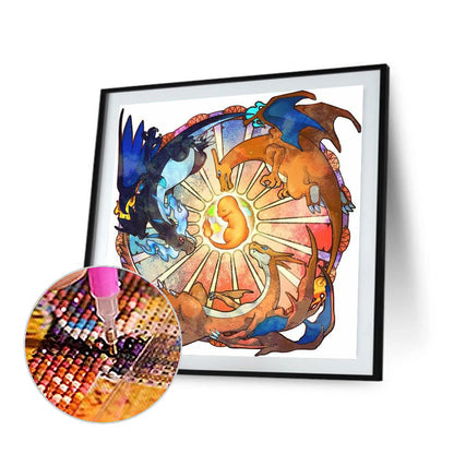 Charizard - Full Round Drill Diamond Painting 40*40CM