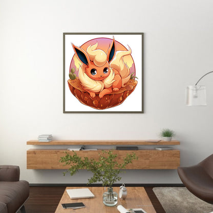 Pok¨¦mon Eevee - Full Round Drill Diamond Painting 30*30CM