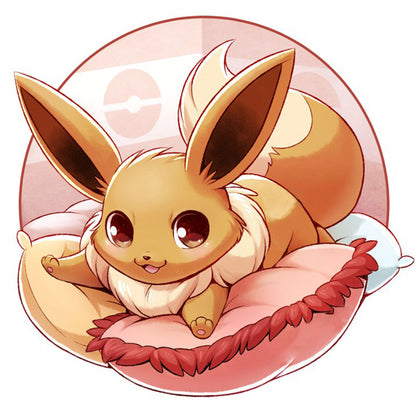 Pok¨¦mon Eevee - Full Round Drill Diamond Painting 30*30CM