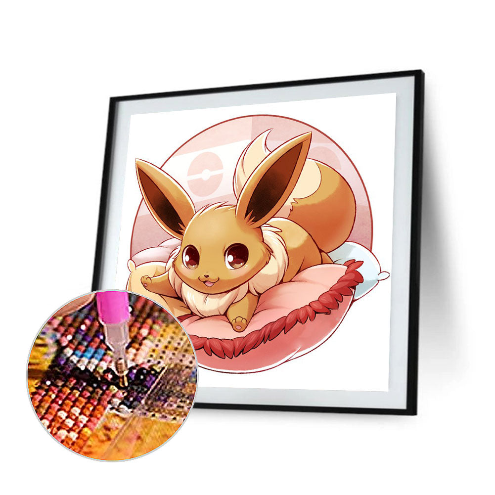 Pok¨¦mon Eevee - Full Round Drill Diamond Painting 30*30CM