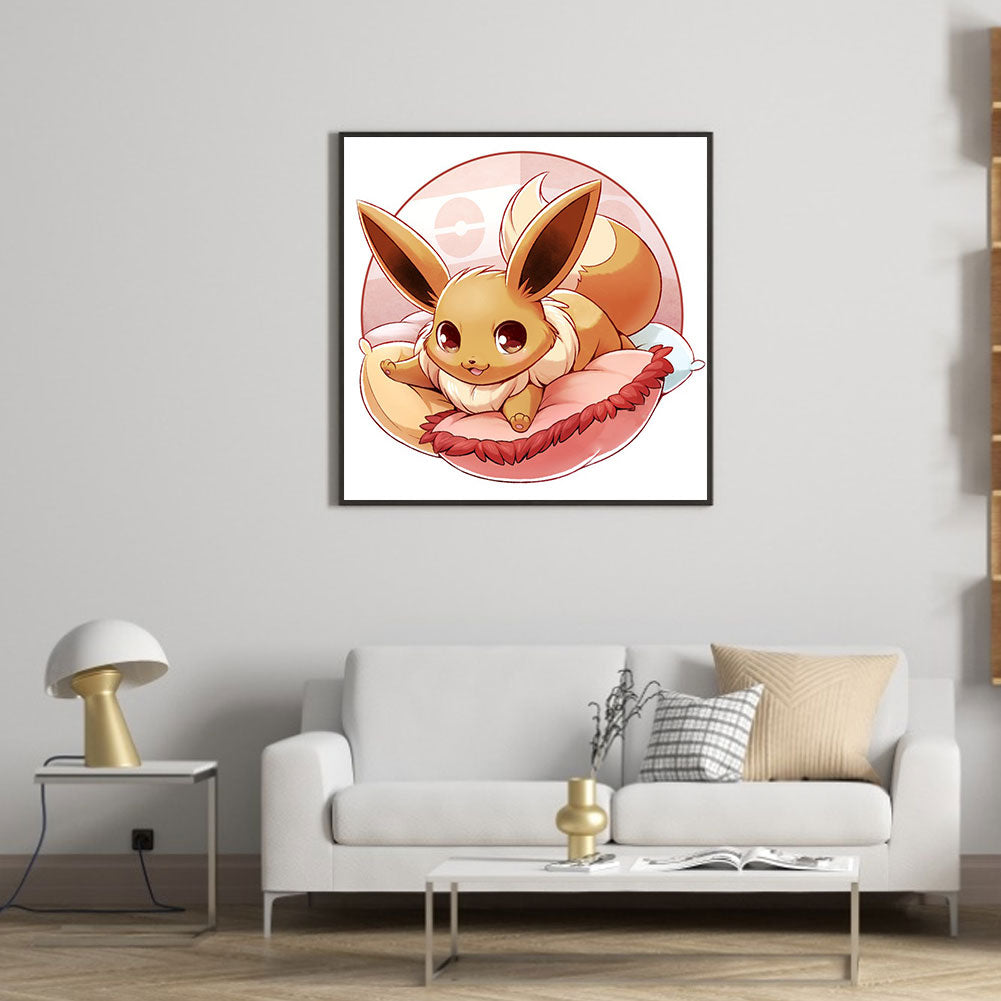 Pok¨¦mon Eevee - Full Round Drill Diamond Painting 30*30CM