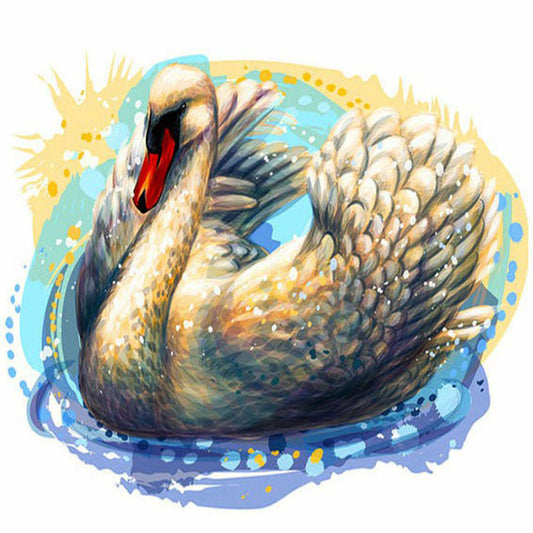 Swan - Full Round Drill Diamond Painting 30*30CM