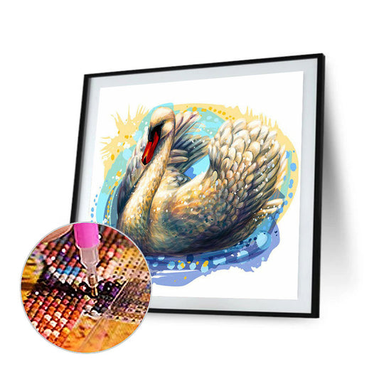 Swan - Full Round Drill Diamond Painting 30*30CM