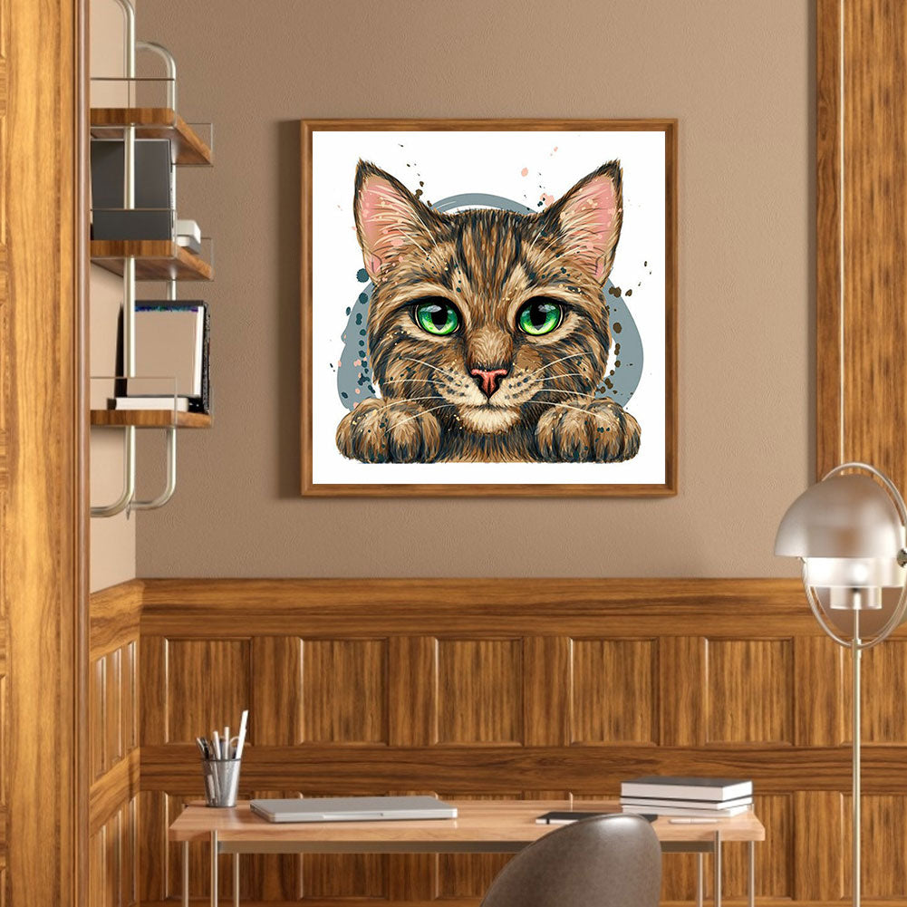 Cat - Full Round Drill Diamond Painting 30*30CM