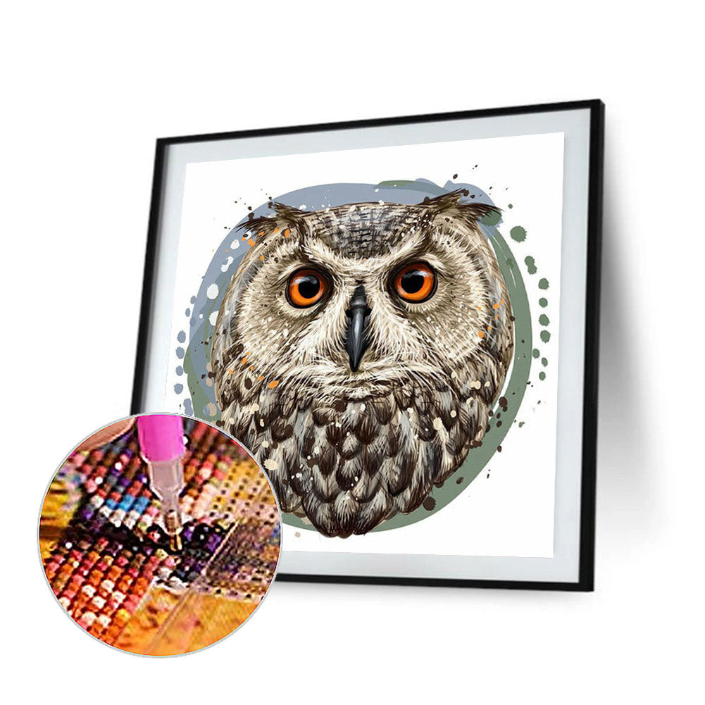 Owl - Full Round Drill Diamond Painting 30*30CM