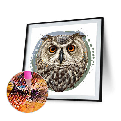 Owl - Full Round Drill Diamond Painting 30*30CM