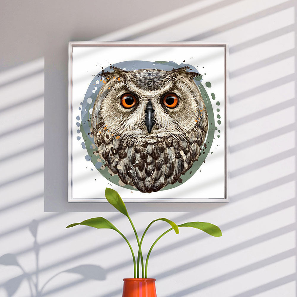 Owl - Full Round Drill Diamond Painting 30*30CM