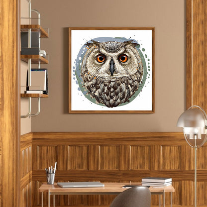 Owl - Full Round Drill Diamond Painting 30*30CM