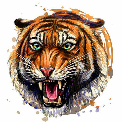 Roaring Tiger - Full Round Drill Diamond Painting 30*30CM