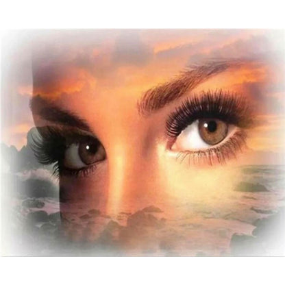 Woman Eyes - Full Square Drill Diamond Painting 40*30CM