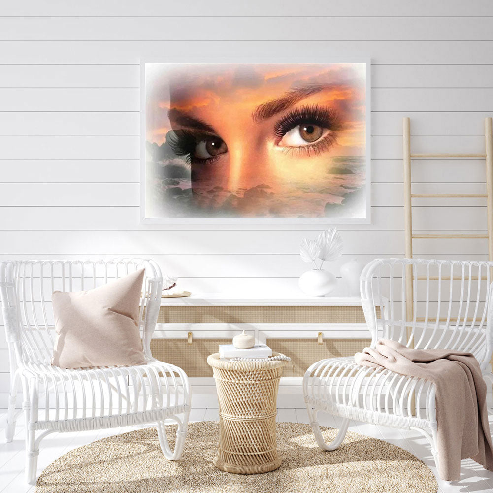 Woman Eyes - Full Square Drill Diamond Painting 40*30CM