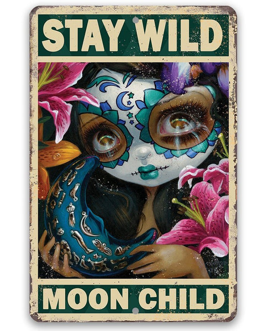Stay Wild Moon Child 30*40CM(Canvas) Full Round Drill Diamond Painting