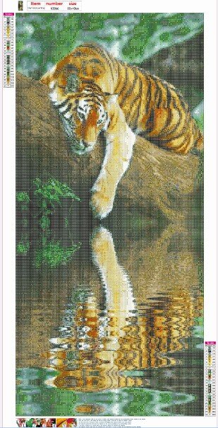 Tiger -Full Round Diamond Painting 80*40CM