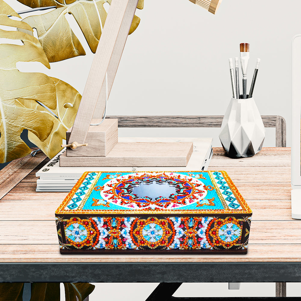 Classic Mandala Style Storage Box Fragmented Ornament Cosmetics Collection