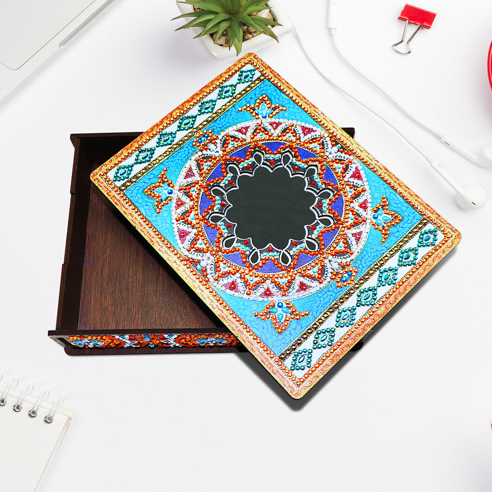 Classic Mandala Style Storage Box Fragmented Ornament Cosmetics Collection